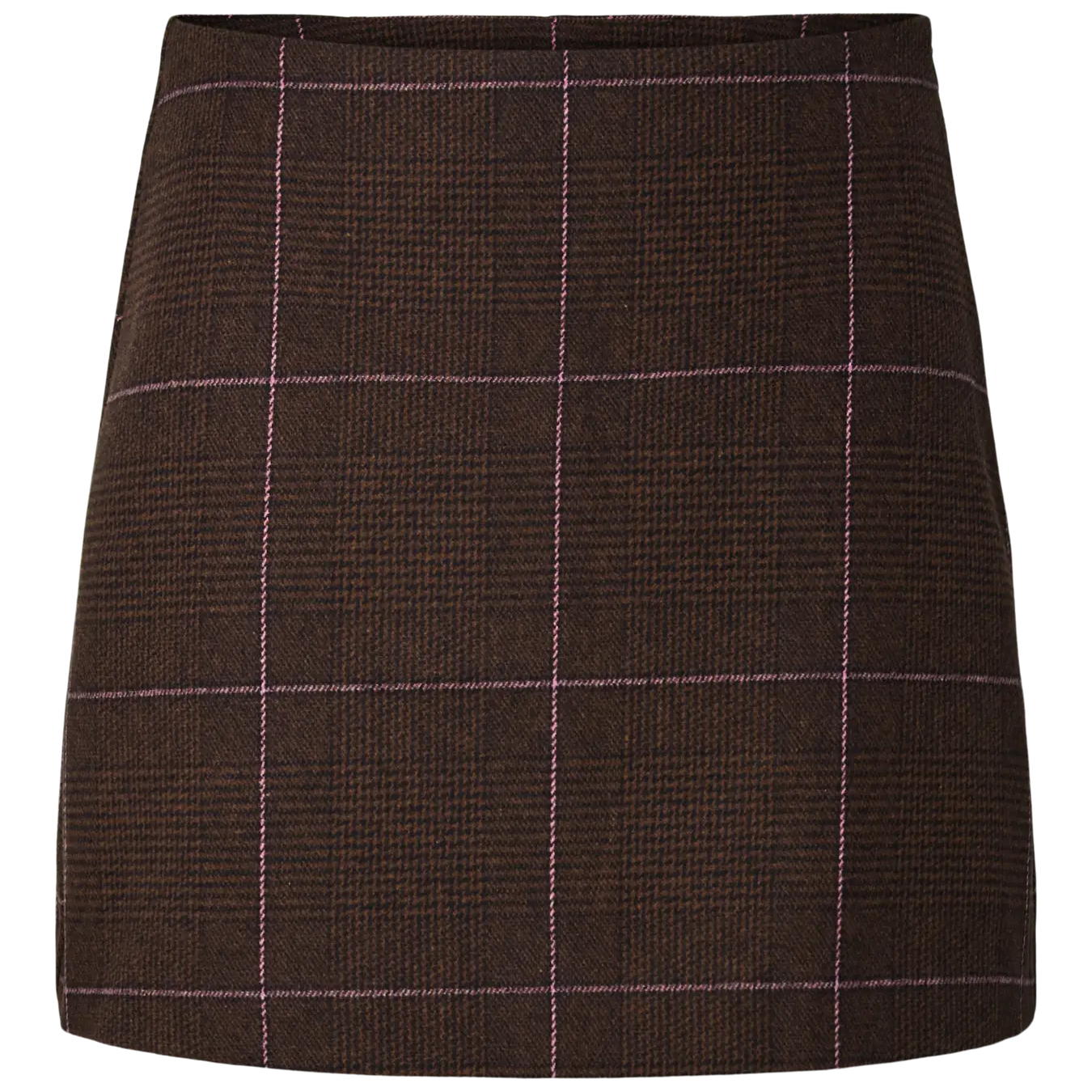 PC AMINA HW SKIRT - CHICORY COFFEE CHECK