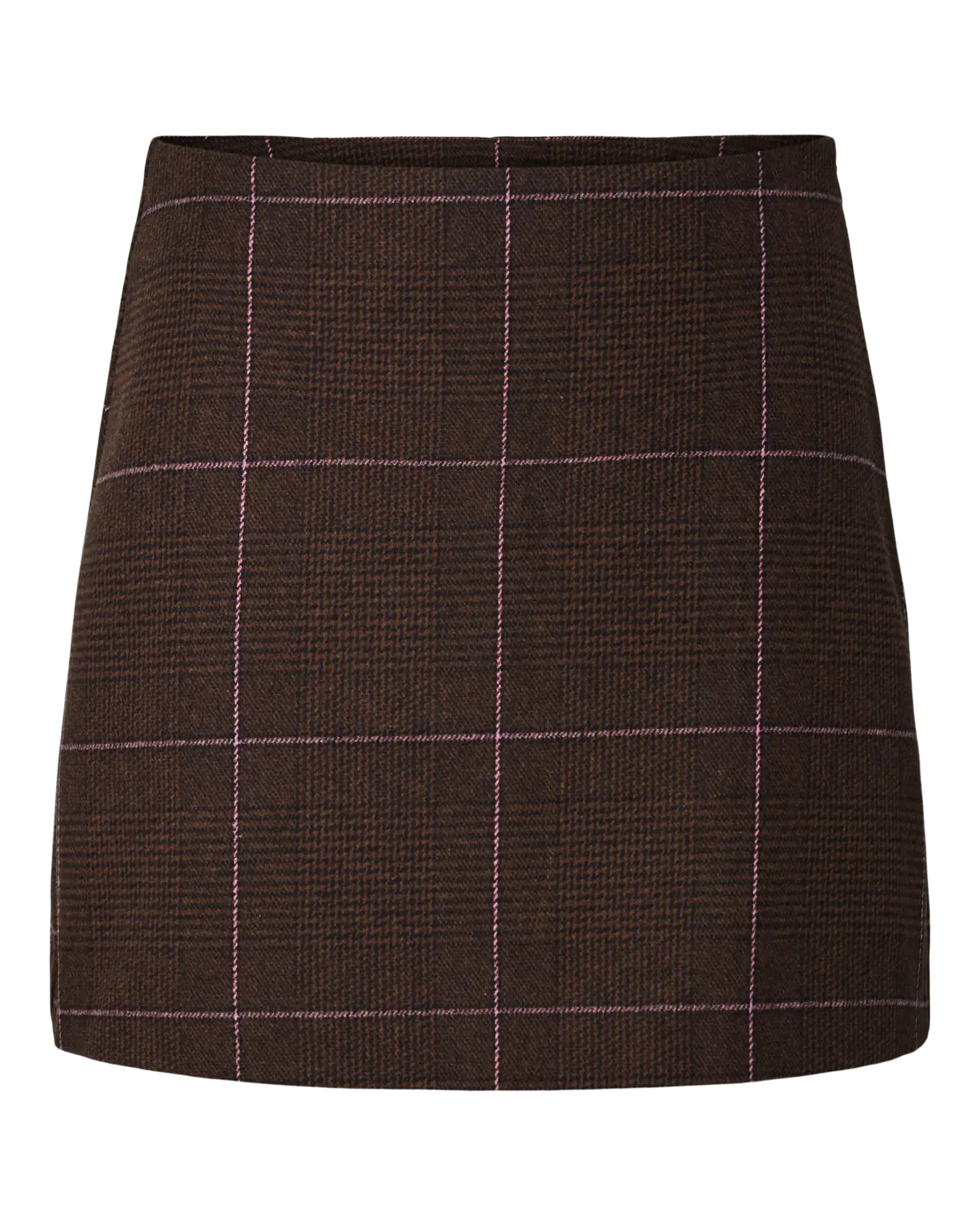 PC AMINA HW SKIRT - CHICORY COFFEE CHECK