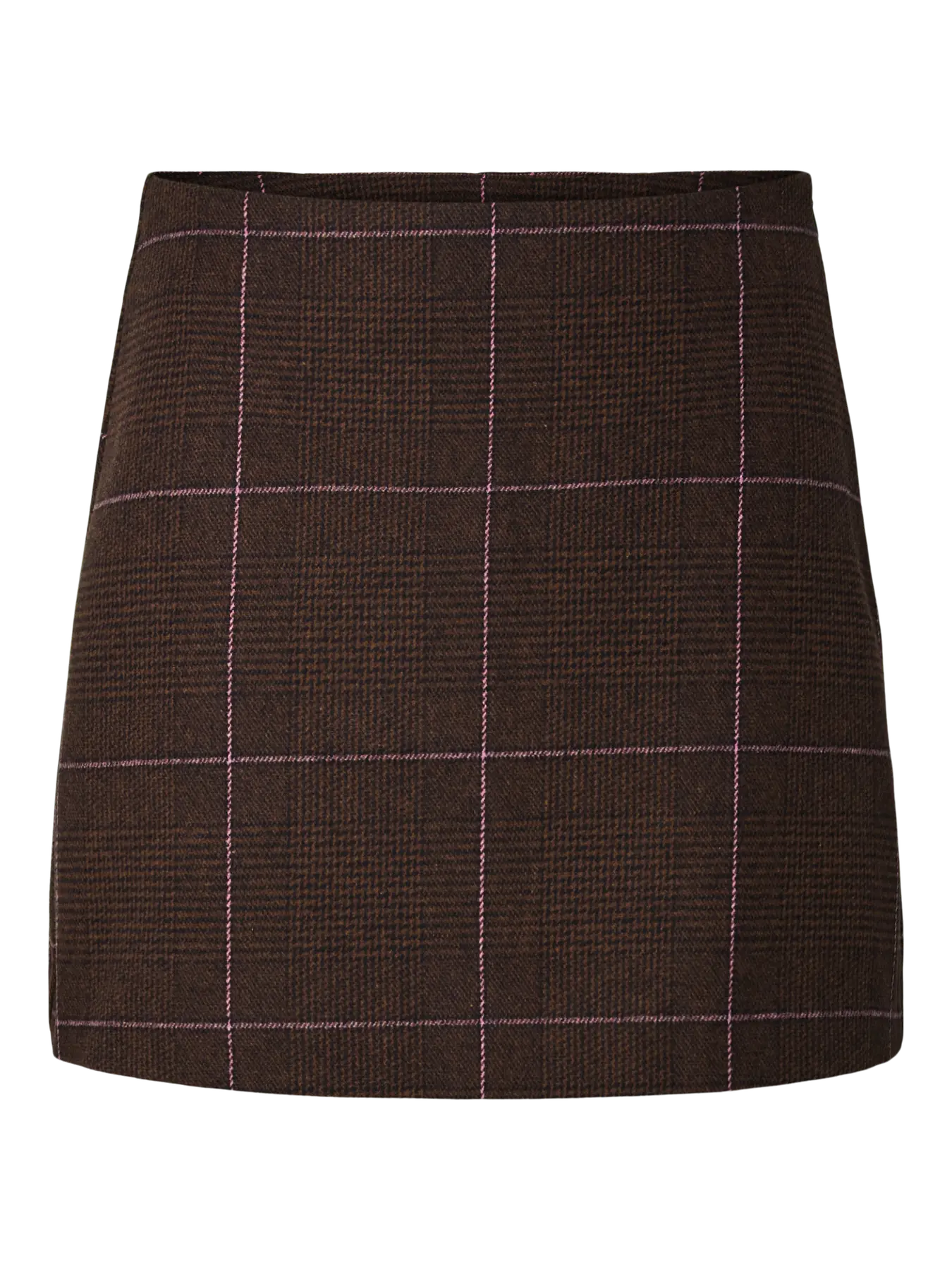 PC AMINA HW SKIRT - CHICORY COFFEE CHECK