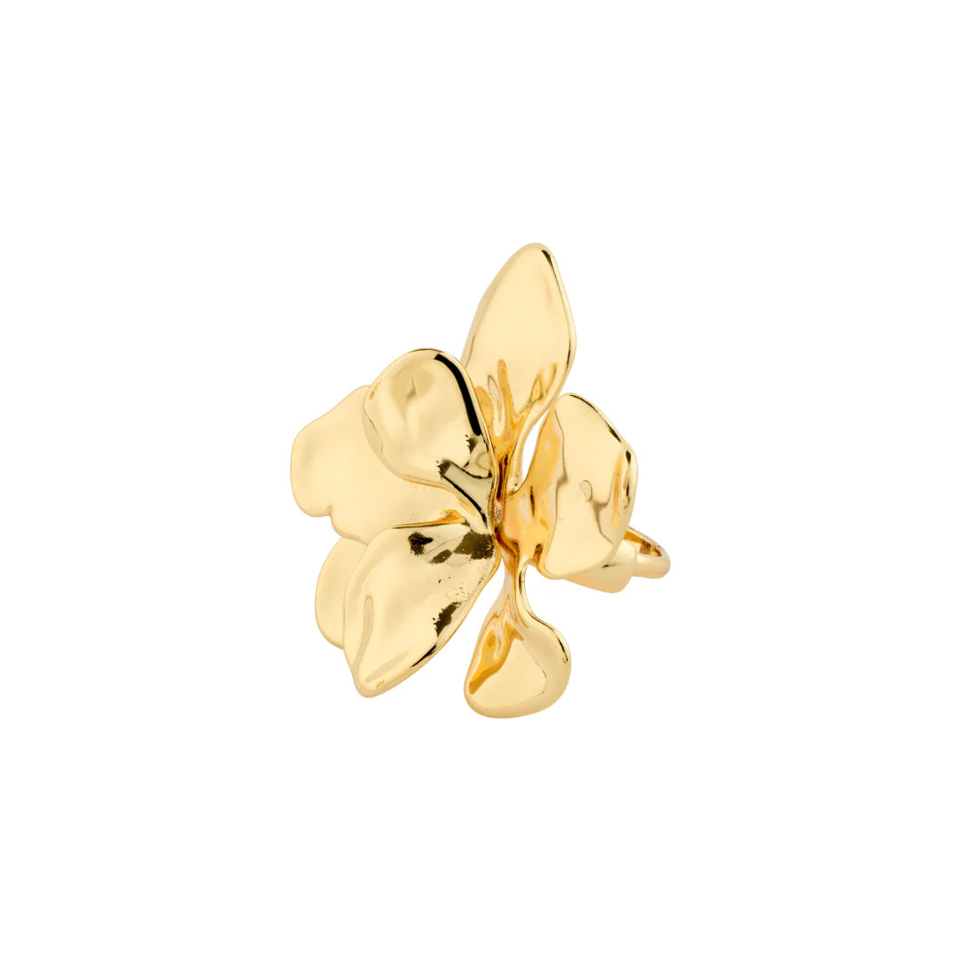 PILGRIM LUNITH RECYCLED FLOWER RING - GOLD