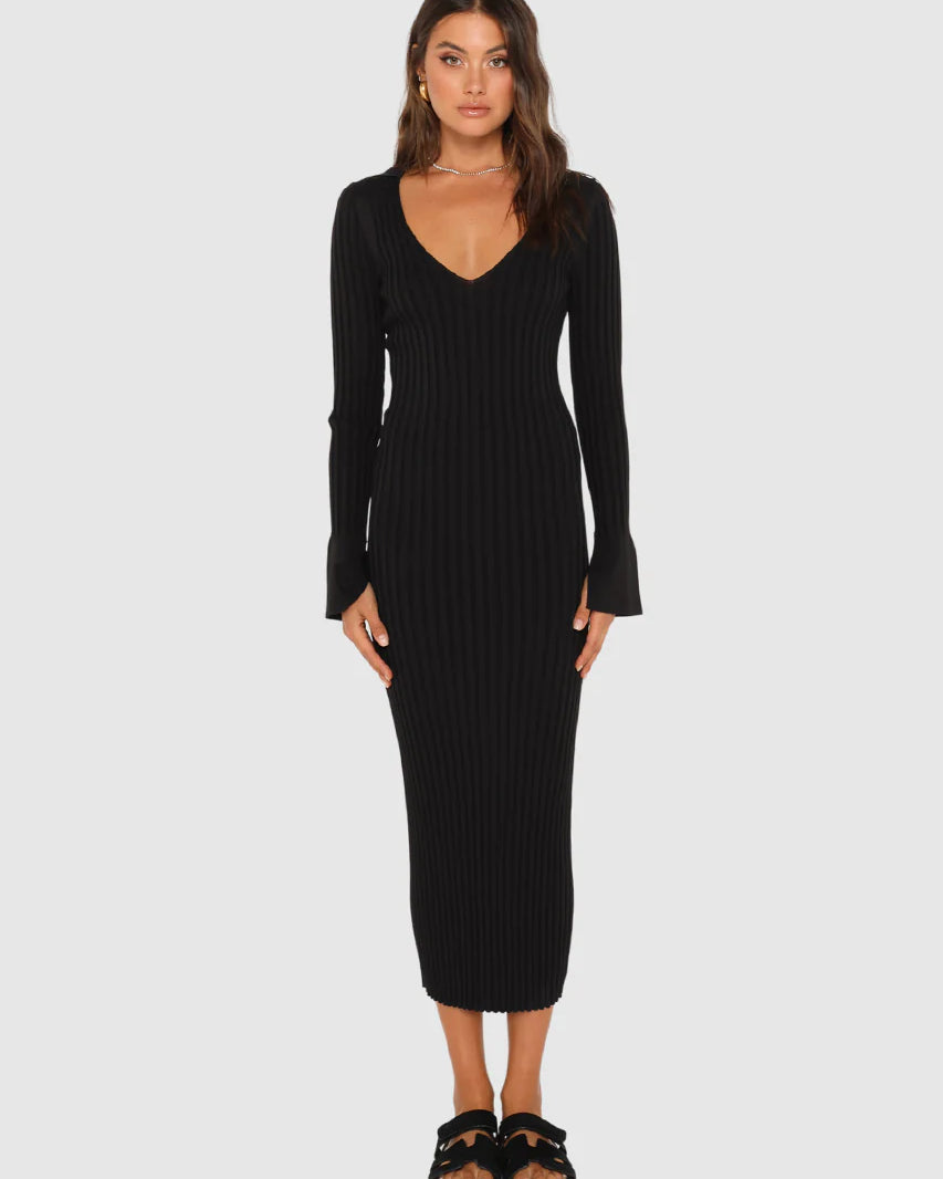 PARKER KNIT DRESS - BLACK