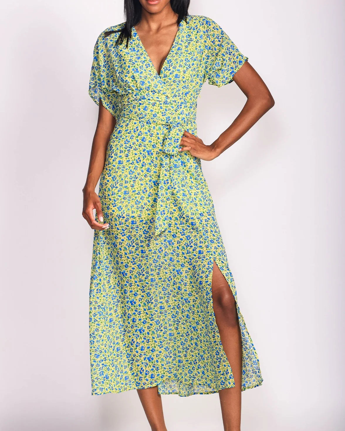 LISETTE PRINTED DRESS - GREEN