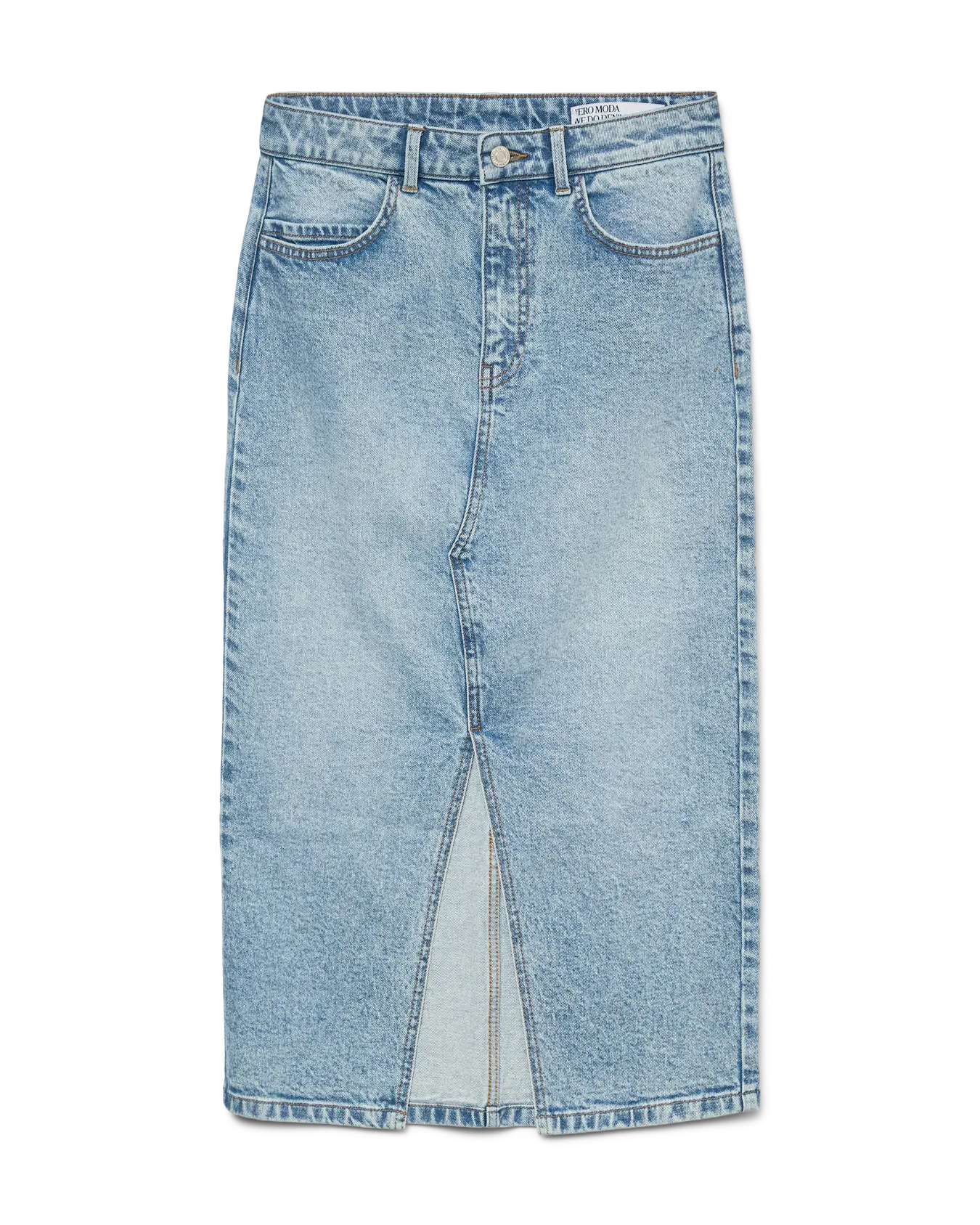VM NATALIE MIDI DENIM SKIRT - LIGHT BLUE WASH