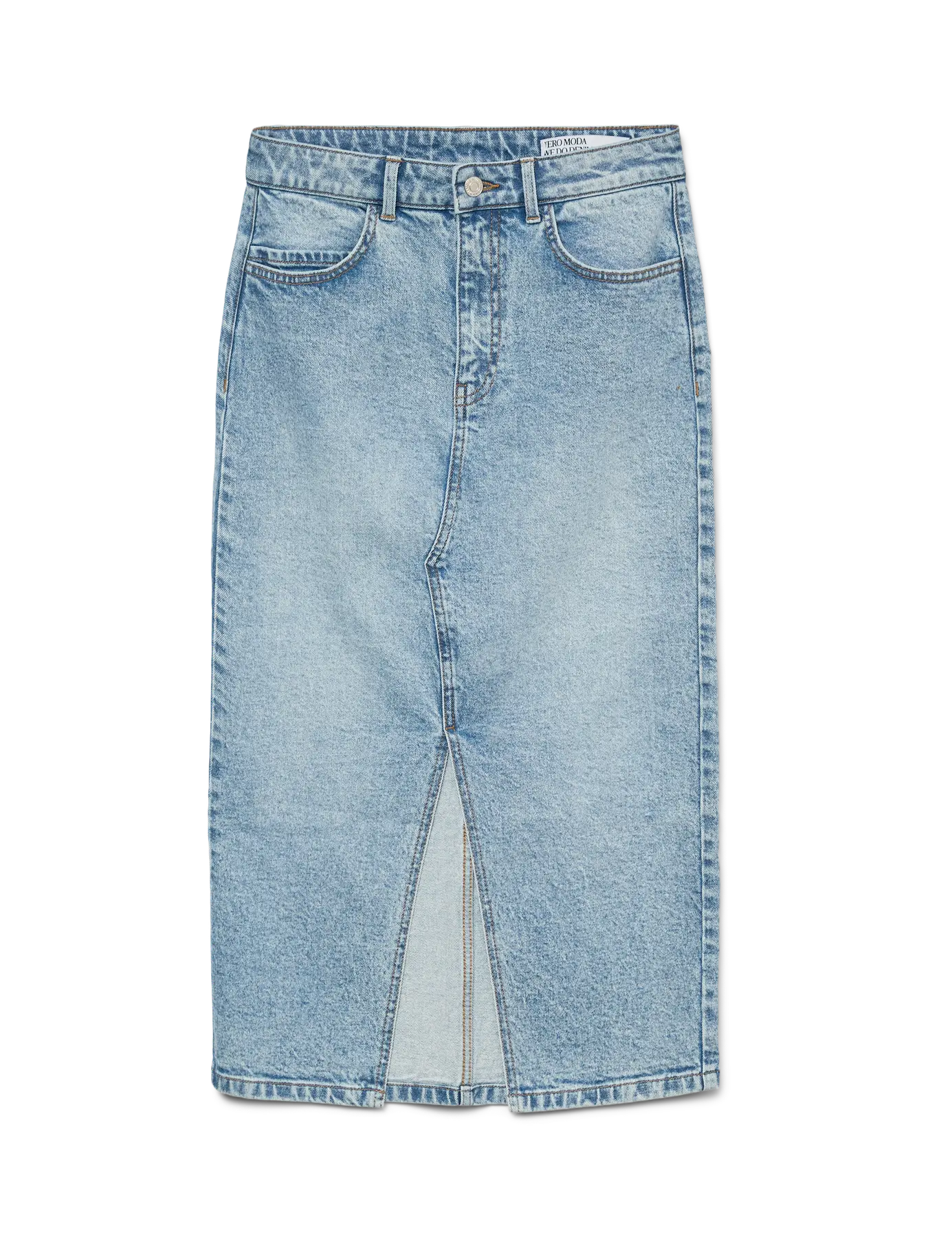 VM NATALIE MIDI DENIM SKIRT - LIGHT BLUE WASH
