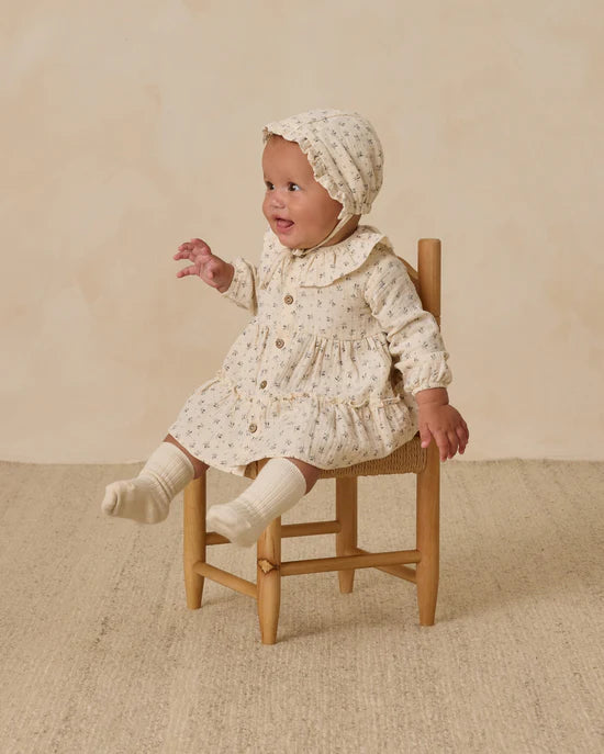 QUINCY MAE RUFFLE COLLAR DRESS - BLUEBELL