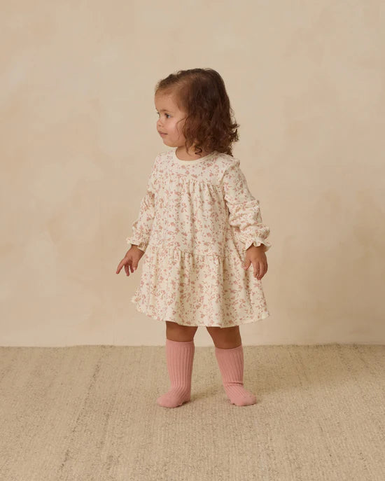 QUINCY MAE TIERED JERSEY DRESS - FRENCH GARDEN