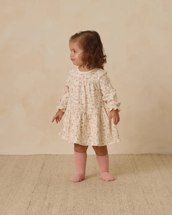 QUINCY MAE TIERED JERSEY DRESS - FRENCH GARDEN