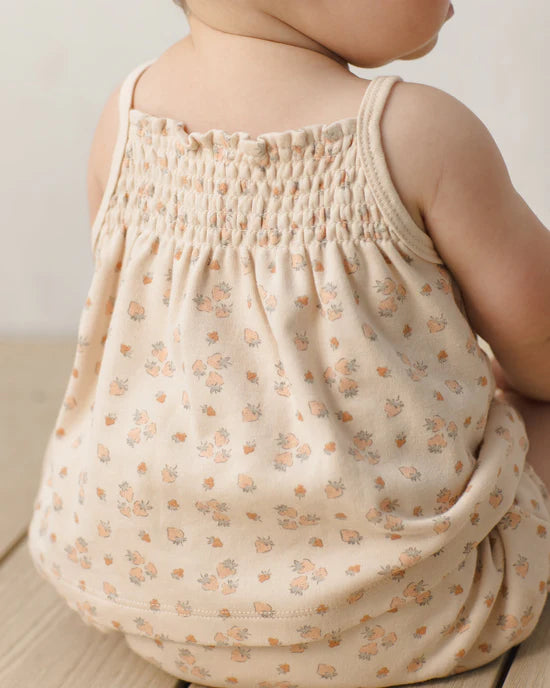 QUINCY MAE SMOCKED TANK + BLOOMERS SET - STRAWBERRIES