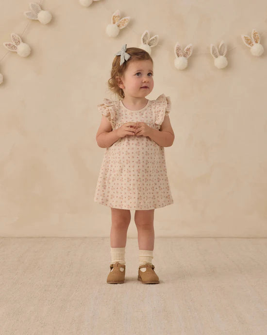 QUINCY MAE FLUTTER DRESS - STRAWBERRIES