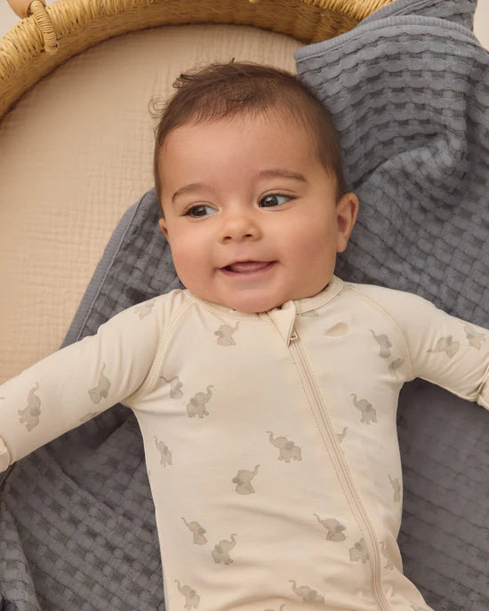 QUINCY MAE BAMBOO ZIP SLEEPER - ELEPHANTS