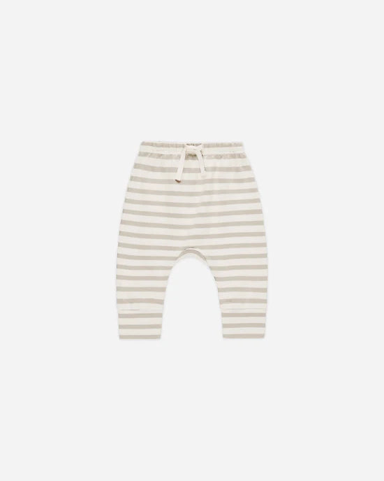 QUINCY MAE DRAWSTRING PANTS - GREY STRIPE