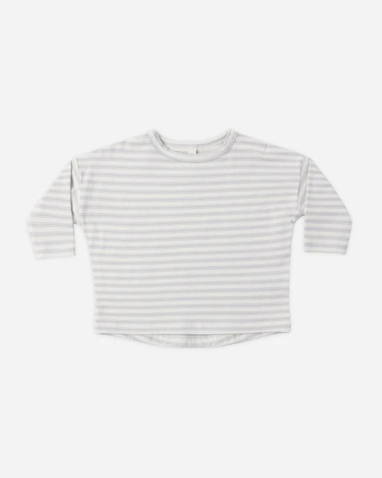 QUINCY MAE LONG SLEEVE TEE - CLOUD STRIPE