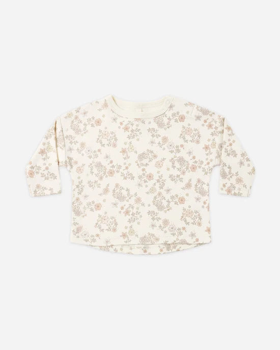 QUINCY MAE LONG SLEEVE TEE - FLORAL VINE