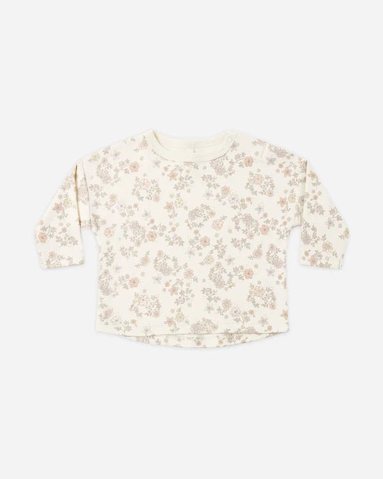 QUINCY MAE LONG SLEEVE TEE - FLORAL VINE
