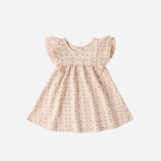 QUINCY MAE FLUTTER DRESS - STRAWBERRIES