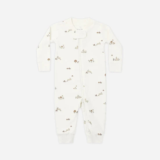 QUINCY MAE ZIP LONG SLEEVE SLEEPER - BUNNIES