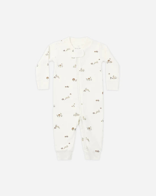 QUINCY MAE ZIP LONG SLEEVE SLEEPER - BUNNIES