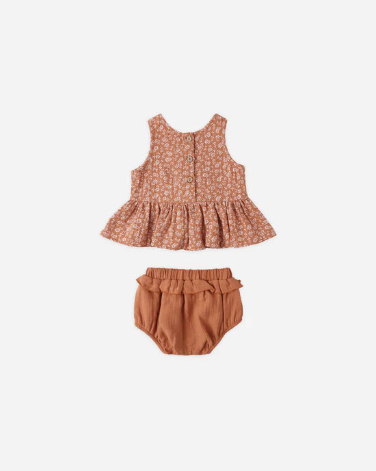 QUINCY MAE SLEEVELESS PEPLUM SET - POPPY FLORAL
