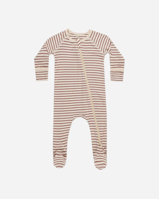 QUINCY MAE BAMBOO ZIP SLEEPER - CANDY STRIPE