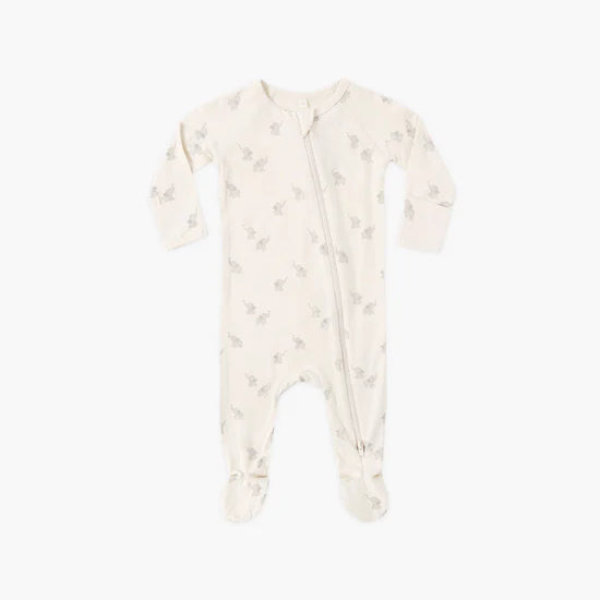 QUINCY MAE BAMBOO ZIP SLEEPER - ELEPHANTS