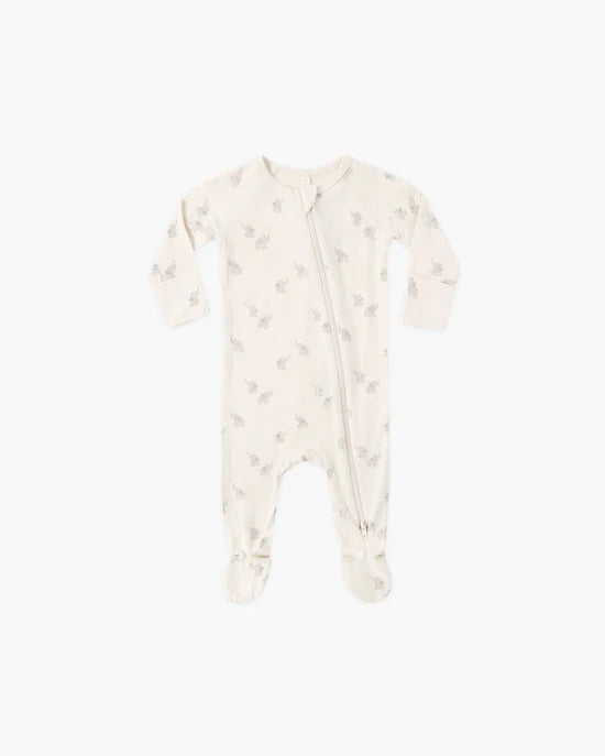 QUINCY MAE BAMBOO ZIP SLEEPER - ELEPHANTS