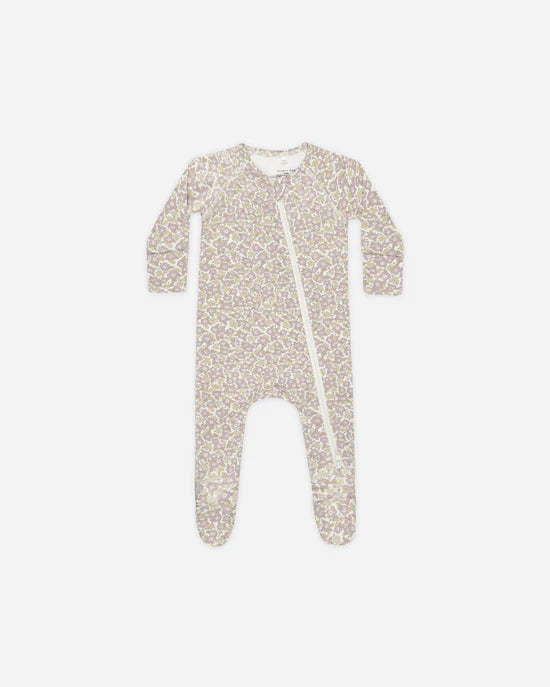 QUINCY MAE BAMBOO ZIP SLEEPER - PURPLE FLORAL