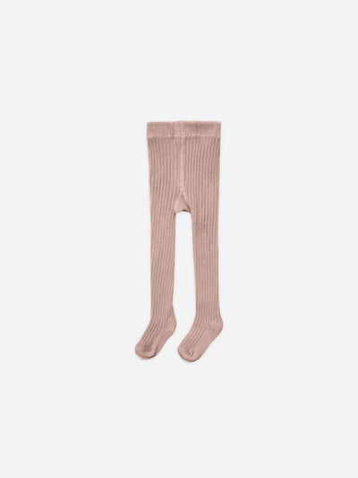 QUINCY MAE RIBBED TIGHTS - MAUVE