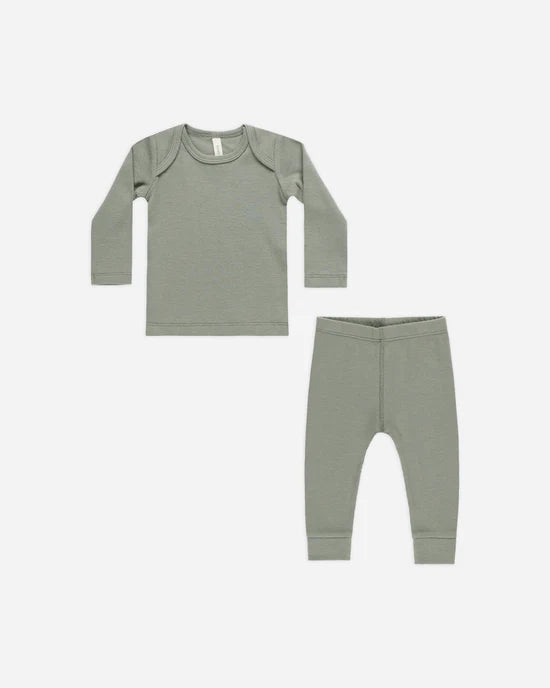 QUINCY MAE LONG SLEEVE + LEGGING SET - BASIL