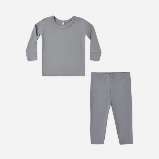 QUINCY MAE BAMBOO PJ SET - SLATE