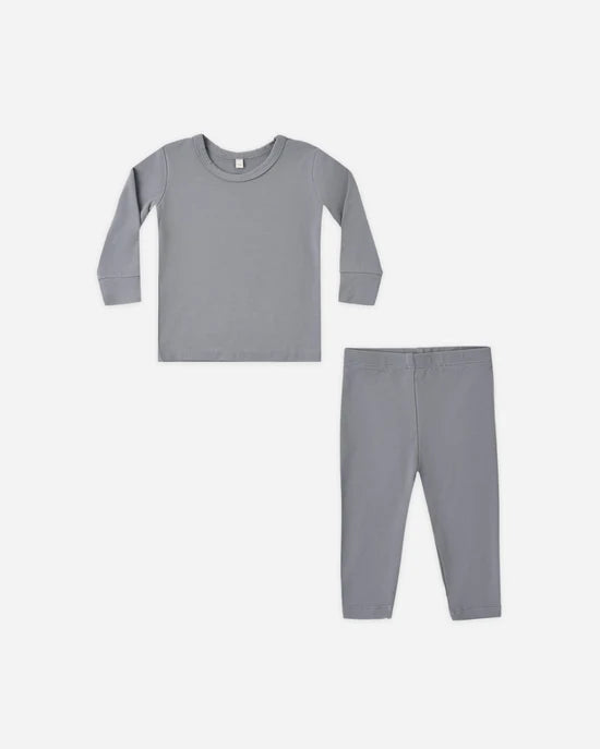 QUINCY MAE BAMBOO PJ SET - SLATE