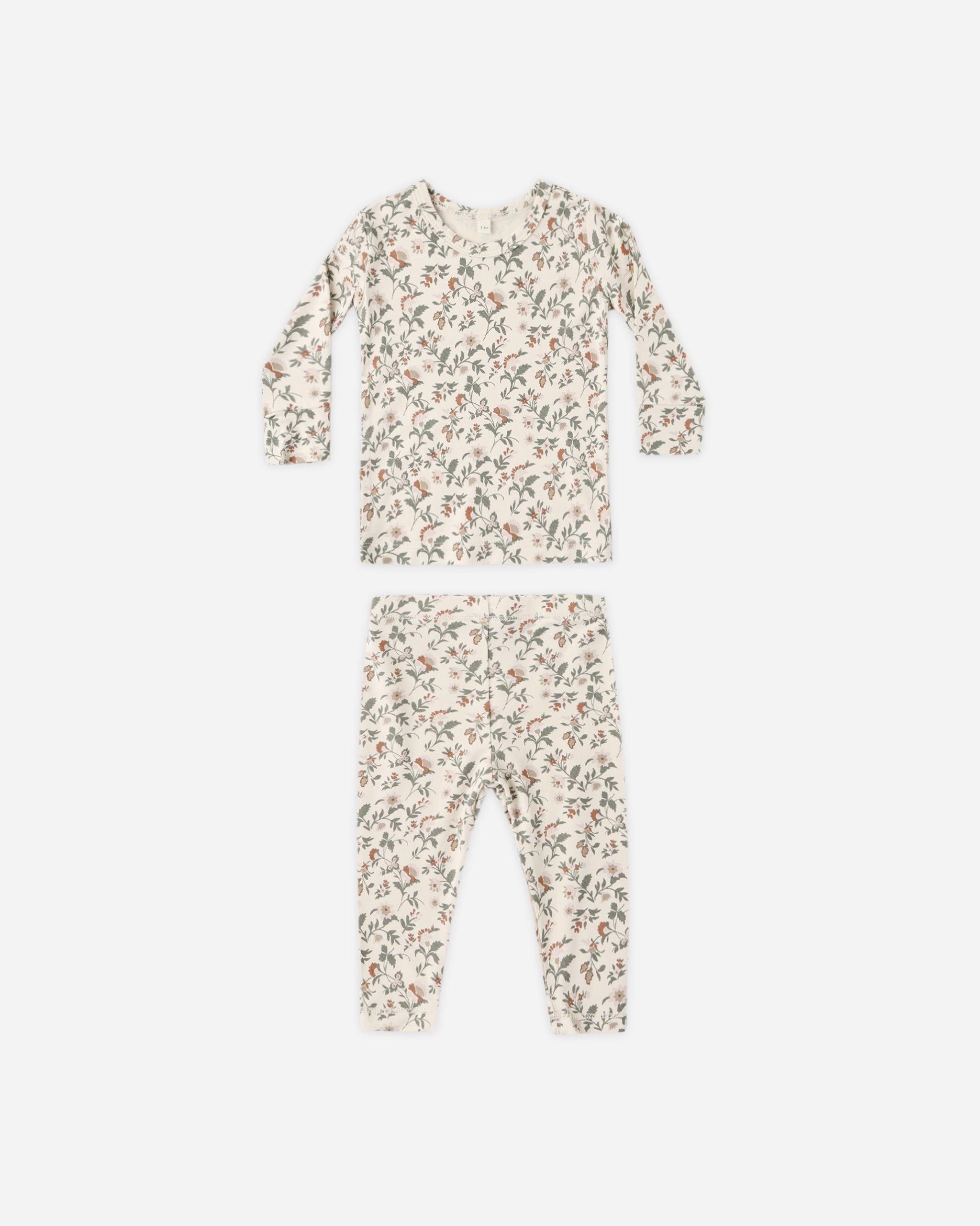 QUINCY MAE BAMBOO PJ SET - HOLIDAY FLORAL