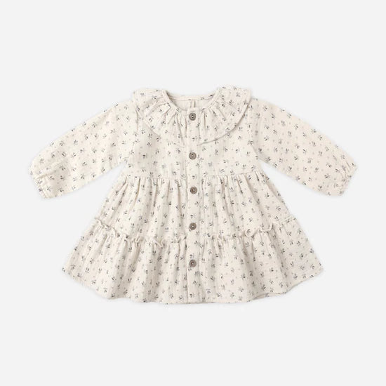 QUINCY MAE RUFFLE COLLAR DRESS - BLUEBELL