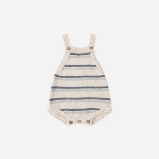 QUINCY MAE TATUM ROMPER - OCEAN STRIPE