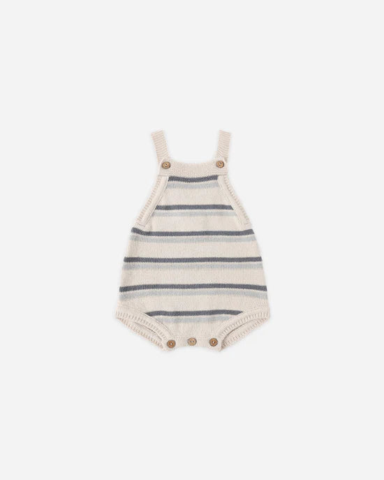 QUINCY MAE TATUM ROMPER - OCEAN STRIPE