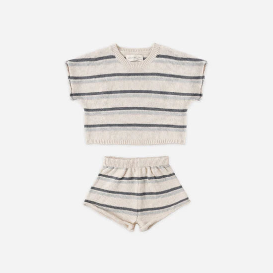 QUINCY MAE RELAXED SUMMER SET - OCEAN STRIPE