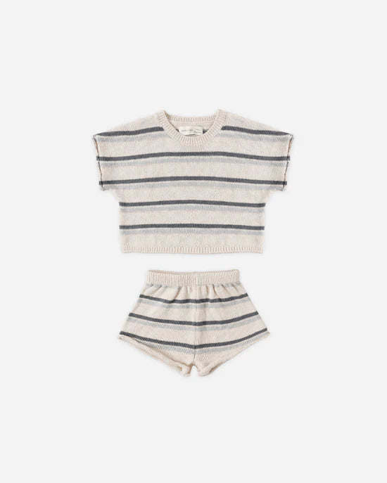 QUINCY MAE RELAXED SUMMER SET - OCEAN STRIPE