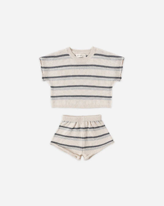 QUINCY MAE RELAXED SUMMER SET - OCEAN STRIPE