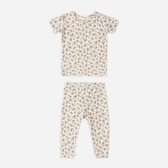 QUINCY MAE BAMBOO SHORT SLEEVE PJ SET - WILDFLOWER