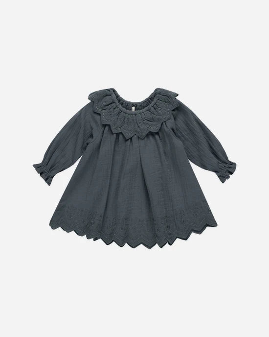 QUINCY MAE LONG SLEEVE ISLA DRESS - INDIGO