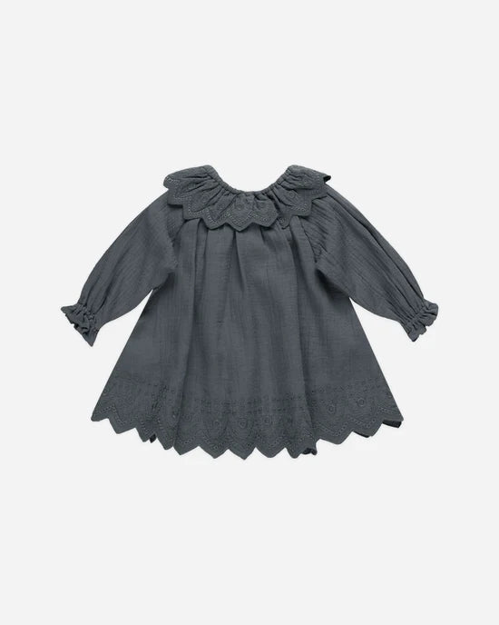 QUINCY MAE LONG SLEEVE ISLA DRESS - INDIGO