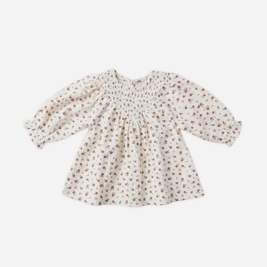 QUINCY MAE V SMOCKED DRESS - WINTER DITSY