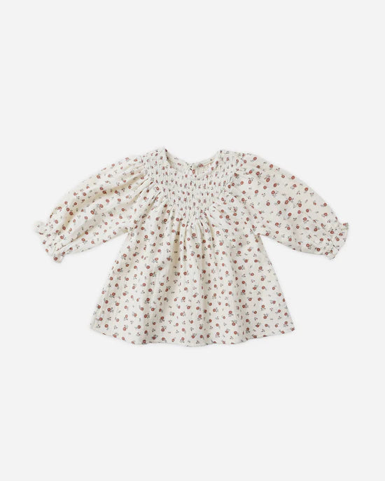QUINCY MAE V SMOCKED DRESS - WINTER DITSY