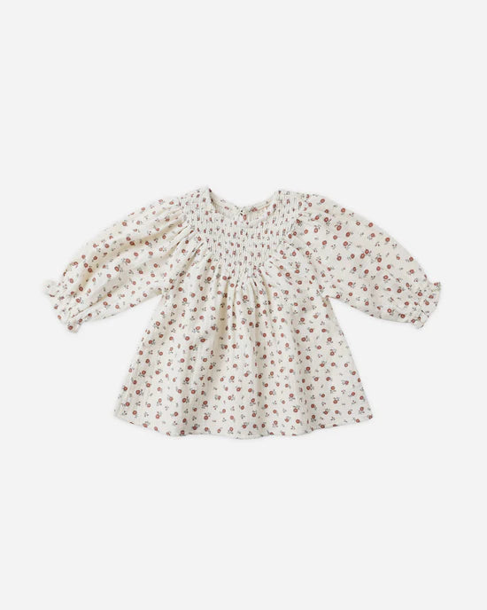 QUINCY MAE V SMOCKED DRESS - WINTER DITSY