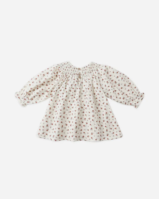 QUINCY MAE V SMOCKED DRESS - WINTER DITSY