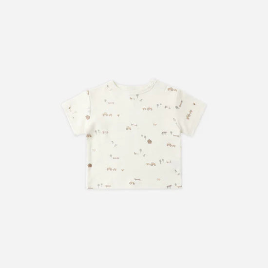 QUINCY MAE BOXY TEE - FARM