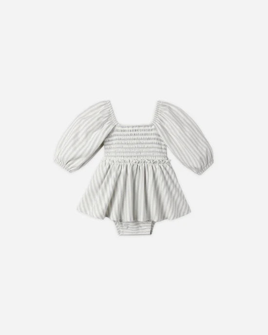 QUINCY MAE LAINEY ROMPER - CLOUD STRIPE