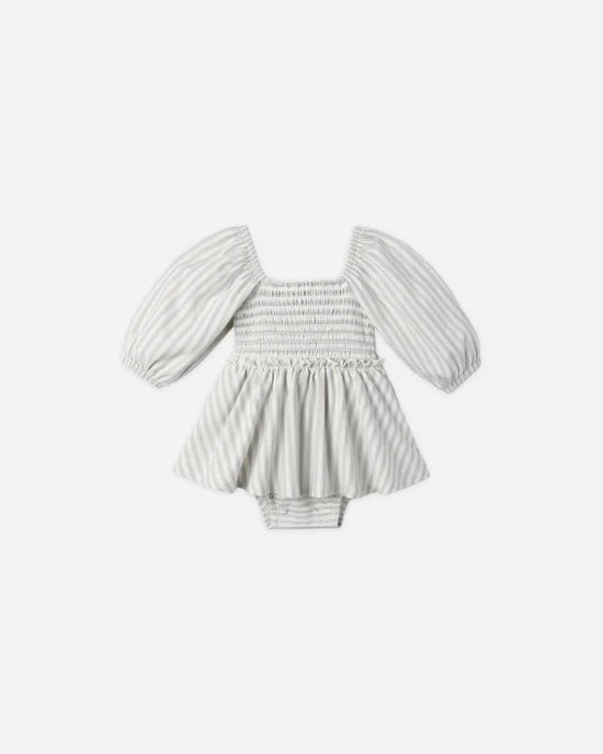 QUINCY MAE LAINEY ROMPER - CLOUD STRIPE
