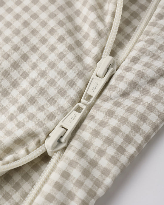 QUINCY MAE BAMBOO SLEEP BAG - OAT GINGHAM