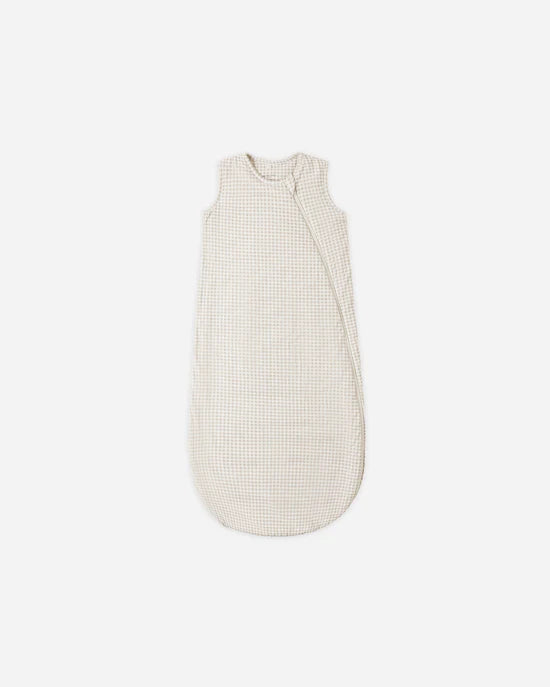 QUINCY MAE BAMBOO SLEEP BAG - OAT GINGHAM