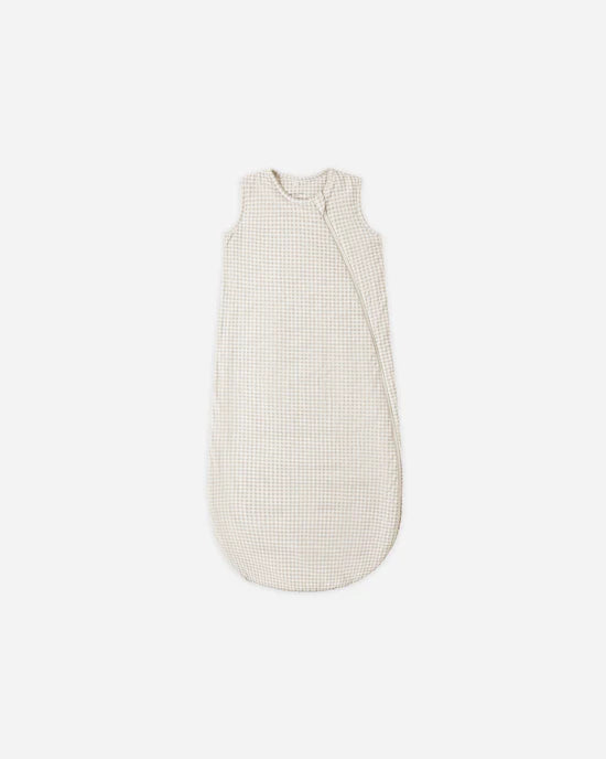 QUINCY MAE BAMBOO SLEEP BAG - OAT GINGHAM
